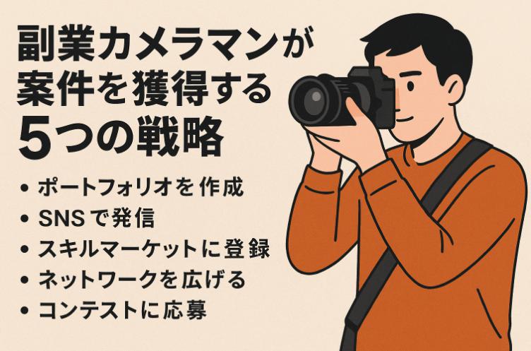 副業カメラマンが案件を獲得するための5つの戦略|未経験でもチャンスを広げる方法とは?